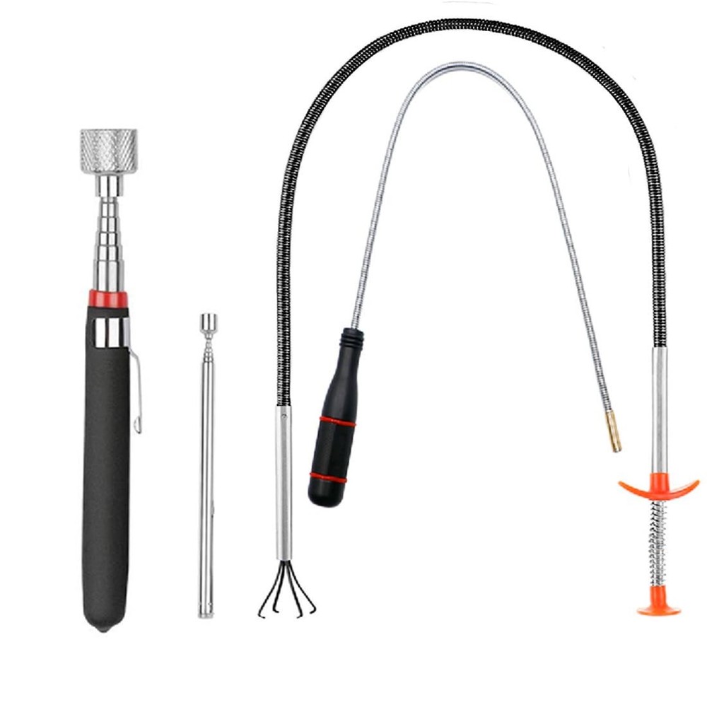 4 Pack Telescoping Magnet Pickup Tool Set  Retrieving Pickup Tools，Extendable...