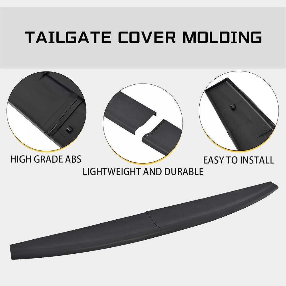 Tailgate Spoiler Molding Cap for 2009-2018 Dodge Ram 1500,Flex Step Cap Top Trim