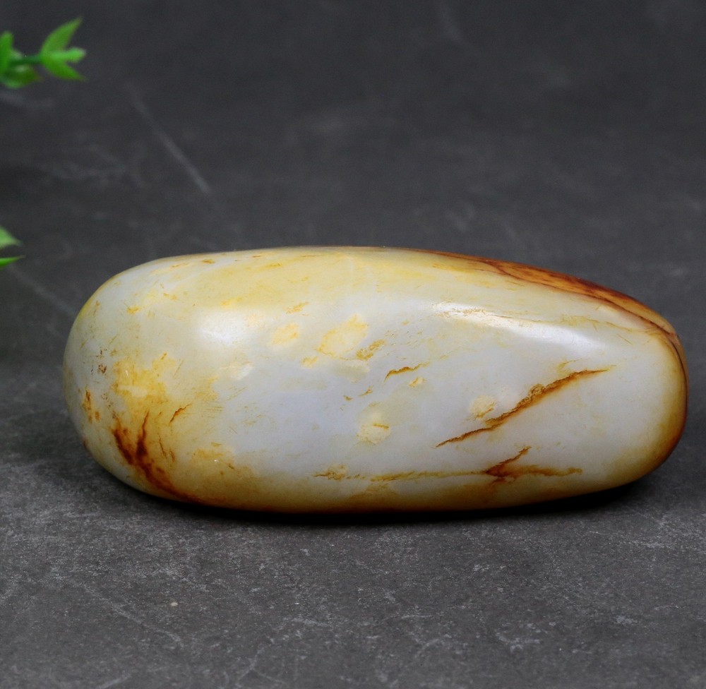 466G Certified 100% Hetian jade(Nephrite) Raw stone 和田玉青花籽料原石