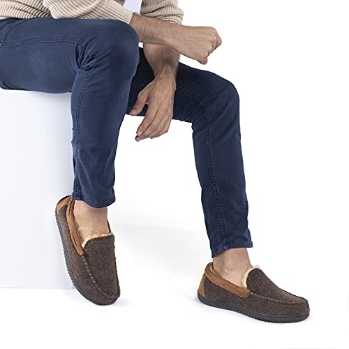 Men's Hearthfire Memory Foam Moc Slipper 11 Mocha