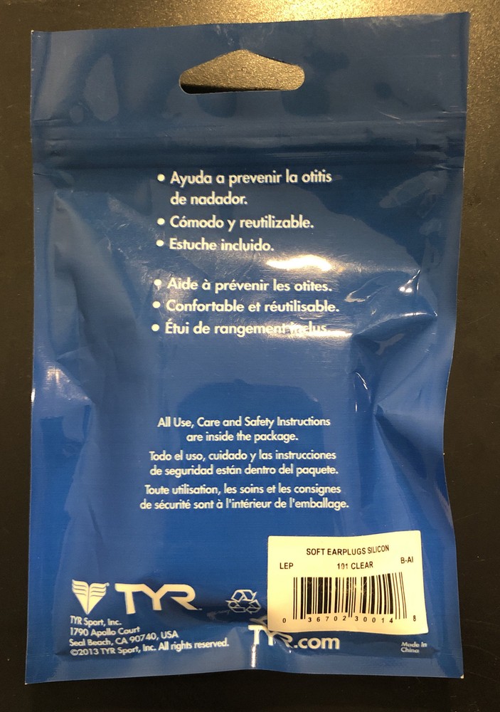 TYR Soft Silicone Ear Plugs for Swim
