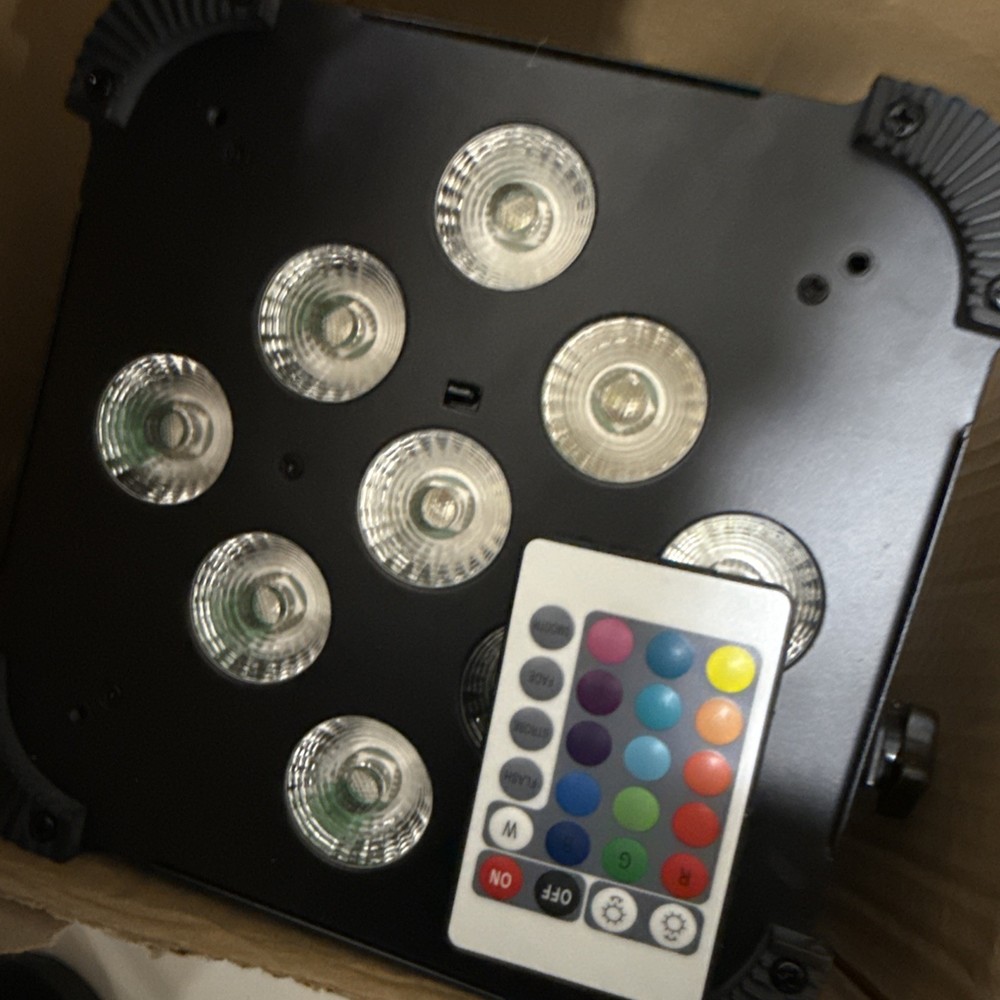 EDDYLIGHT LED STAGE LIGHT, DJ LIGHT WEDDINGS POWERED WIRELESS DMX