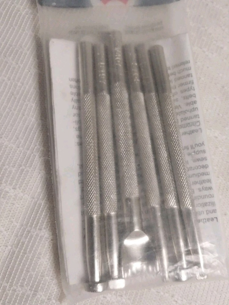 Tandy Leather 6-Piece Basic Stamping Set With Instructions #8170-99