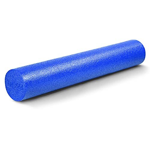 24" Soft-Density Round Foam Roller for Balance Strengthening Flexibility, Blue