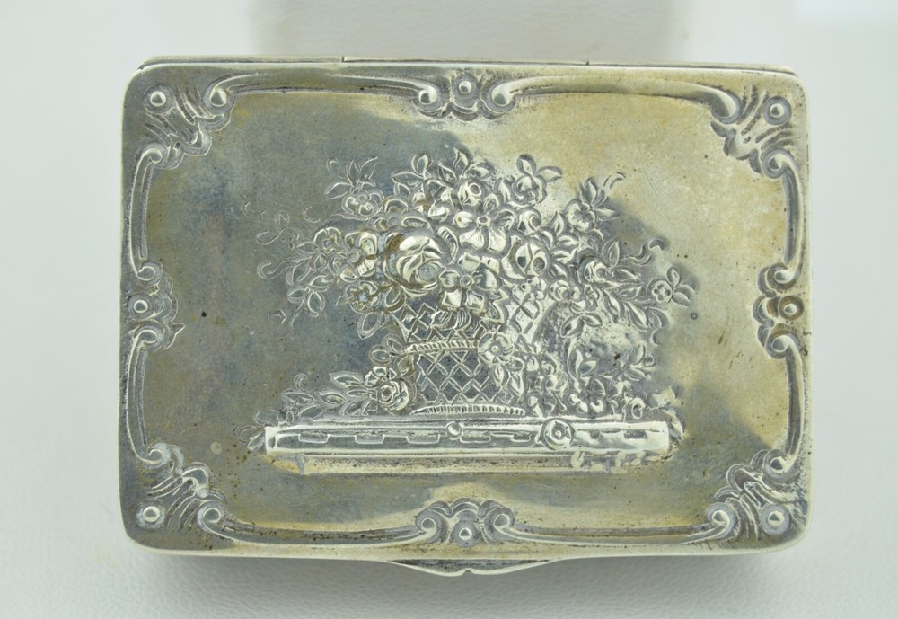 Sterling Silver Repousse German Trinket Box