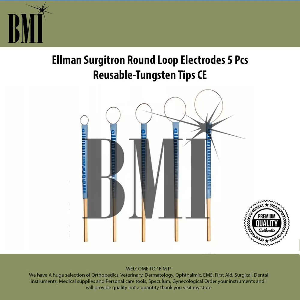 Ellman Surgitron Round Loop Electrodes 5 Pcs Reusable-Tungsten Tips CE