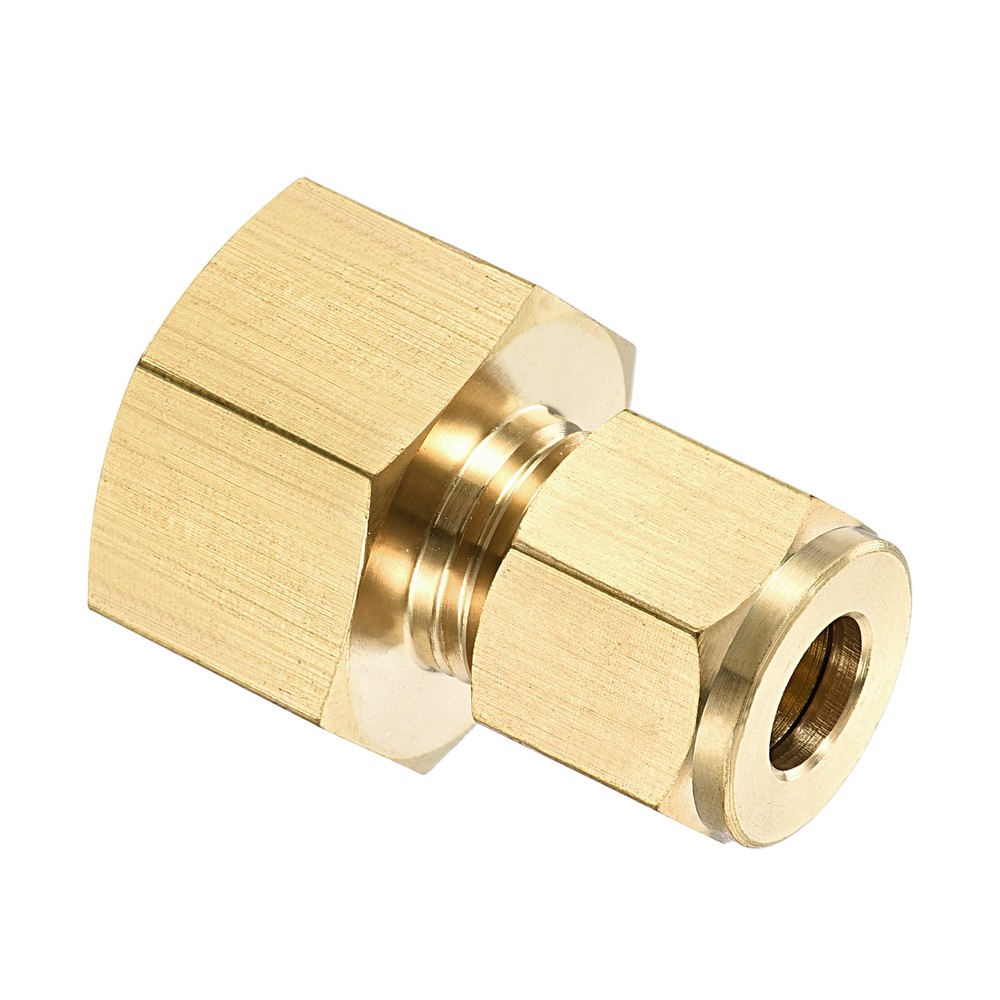 Compression Tubes Fitting, Straight Coupling Adapter Brass Great for Pipes
