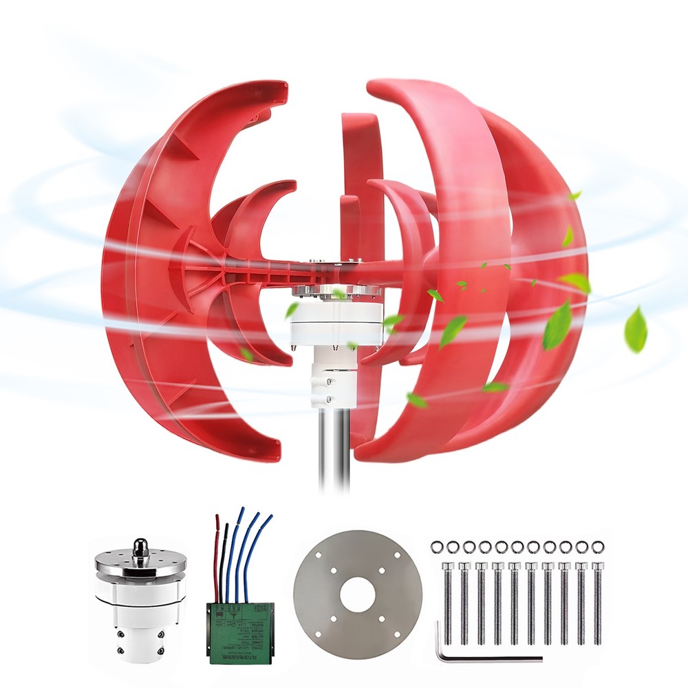 1200W 12V Vertical Axis Wind Power Turbine Generator Controller Home Windmill