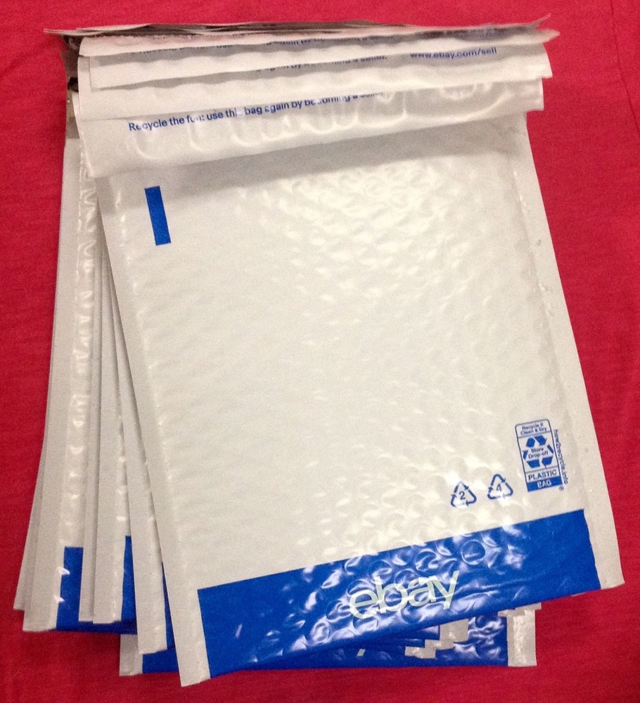 10 eBay Padded 6.5"x8.75" Poly Bubble SELF-Seal Airjacket Mailer Envelope DVD CD