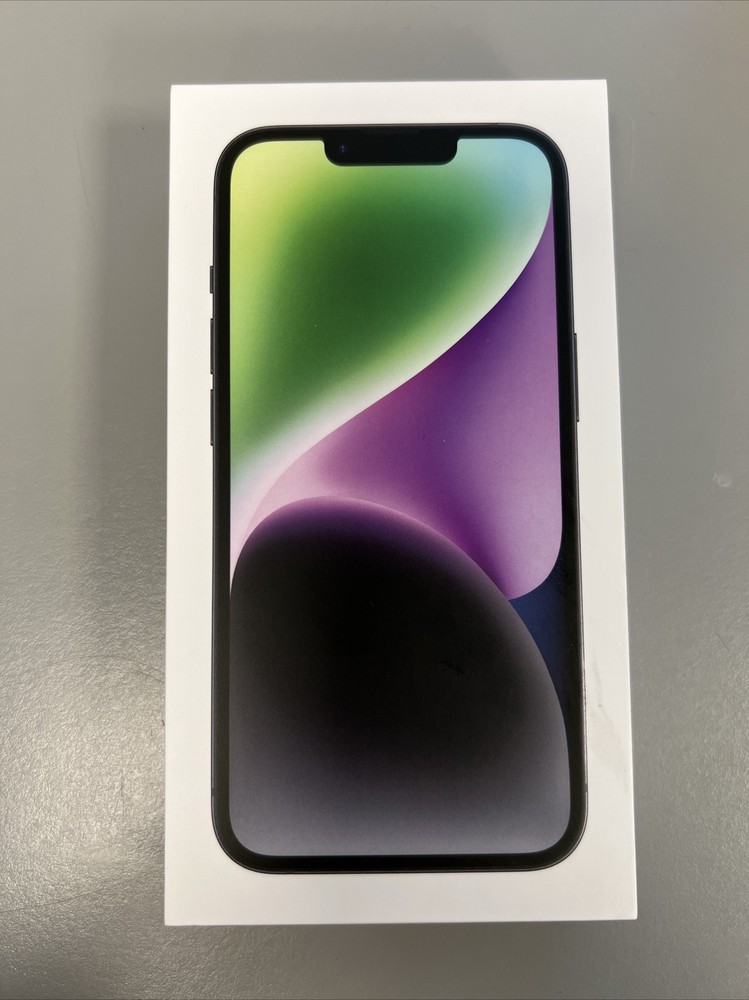 Apple iPhone 14 128gb Midnight EMPTY BOX With Sticker & Inserts ONLY - Genuine
