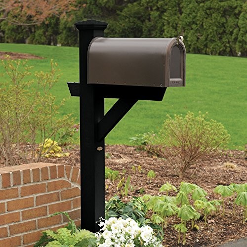 AD-MLBX1-BKE Hazelton Mailbox Post Black