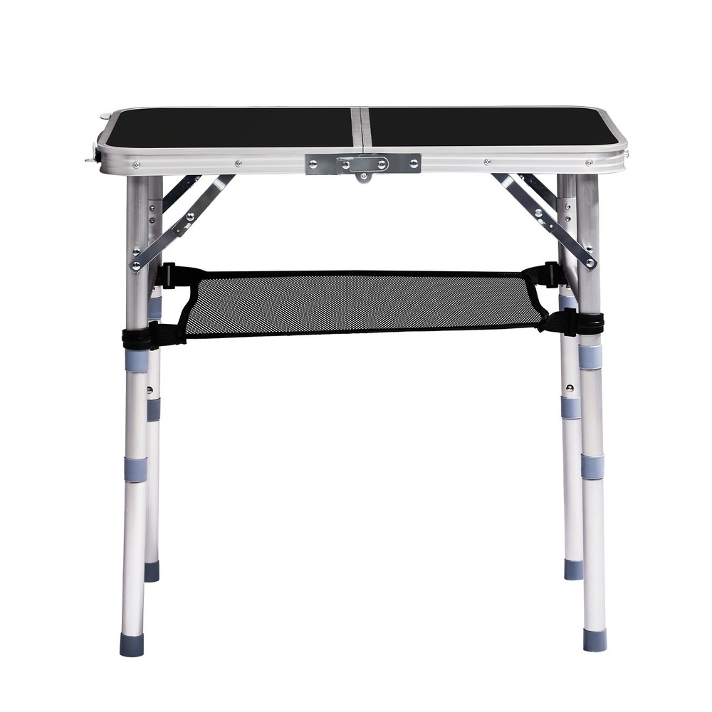 Small Aluminum Foldable Lightweight Patio Side Table with Carry Handle