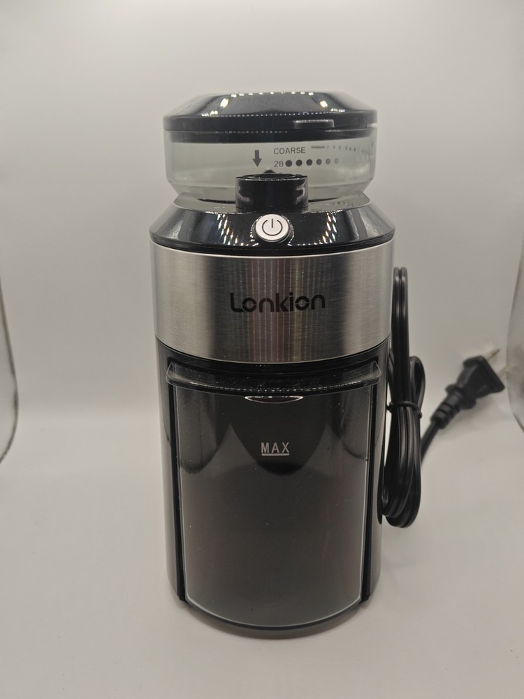 Lonkion Coffee Bean Grinder CBG-8002 – Adjustable Grinding Fineness, Tested