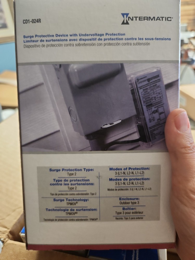 Intermatic CD1-024R Compressor Defender Surge Protector 120–240V Type 2 NEW