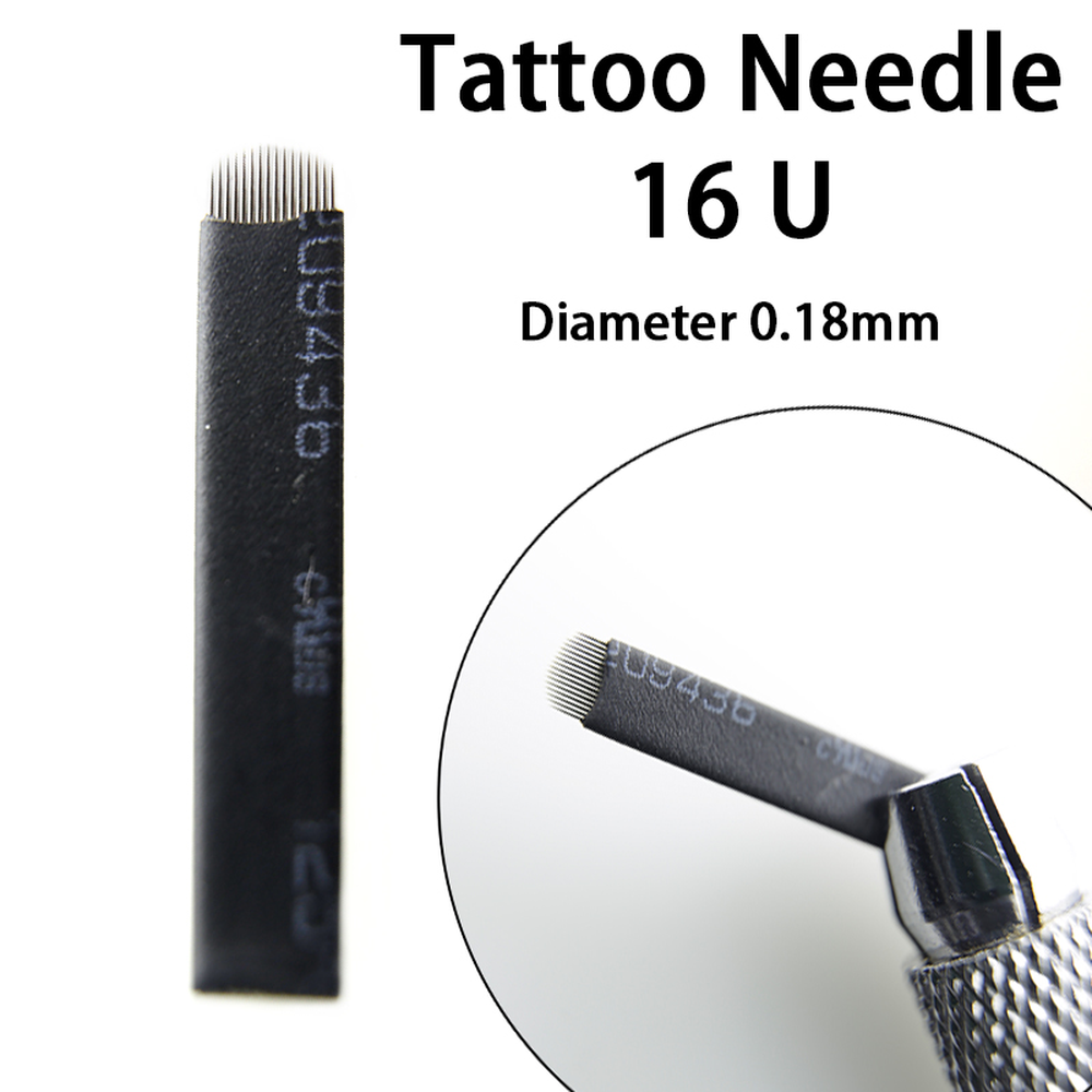 12/14/16/18 U Shape Needles Microblading Eyebrow Tattoo Permanent Makeup Blades