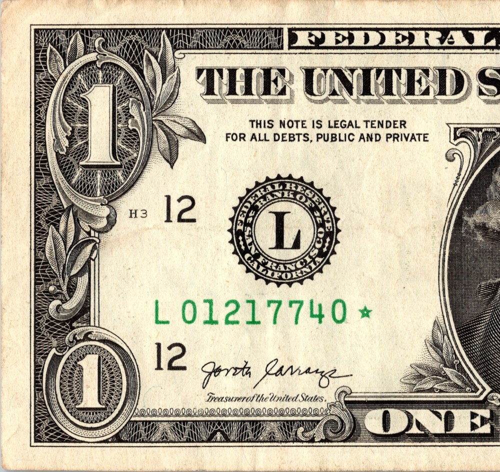 2017 L Star note Fancy Serial Number Regular Run