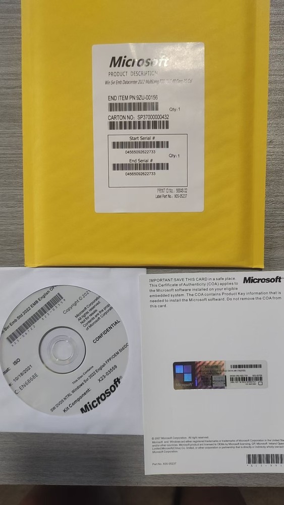 Microsoft Windows Server 2022 Datacenter 48 CORE License Key 25 CALs Retail NEW