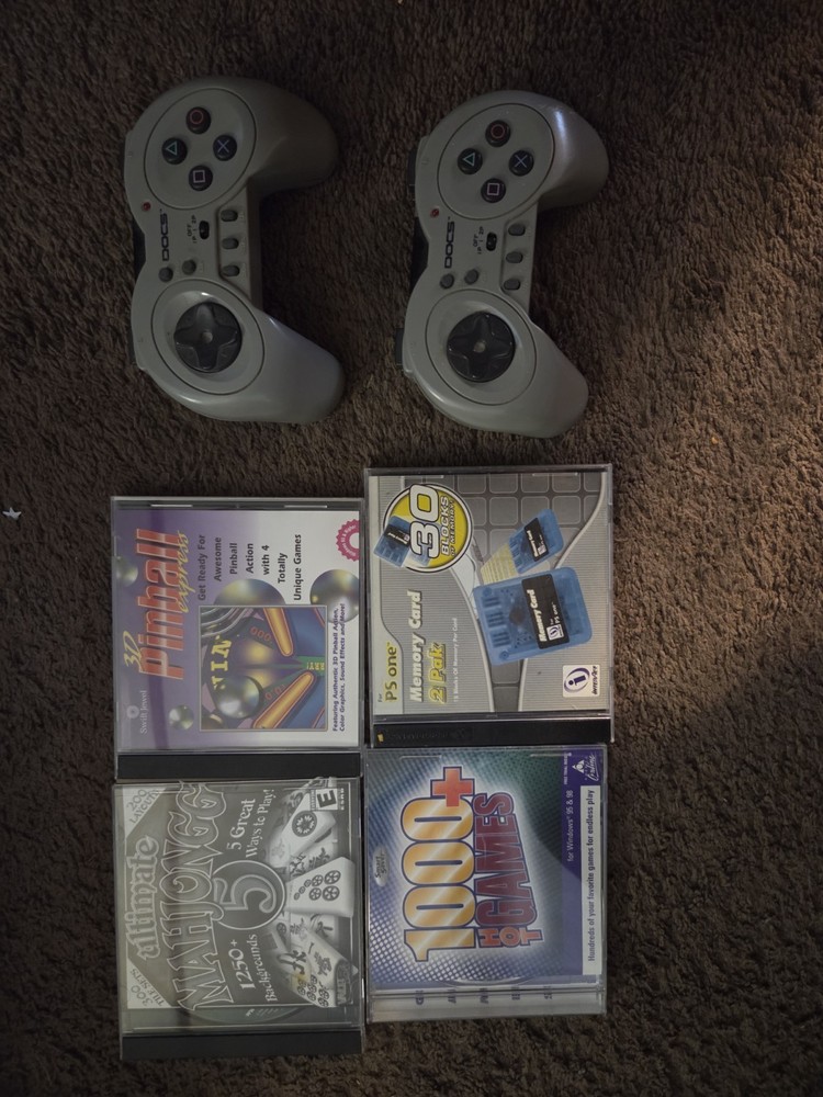 Smart Saver & Docs PC Game CDs, PS One Memory Cards, Controllers, Windows 95/98