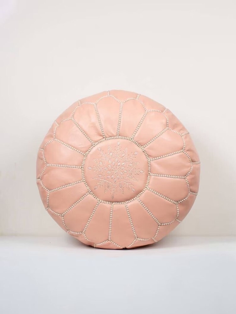 MOROCCAN LEATHER POUFS