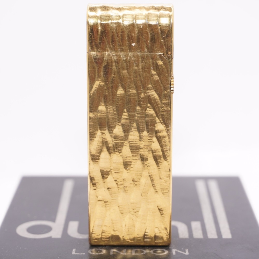 Dunhill Dome Lighter Gold plated with Yellow Lacquer_ Fully Working Condition