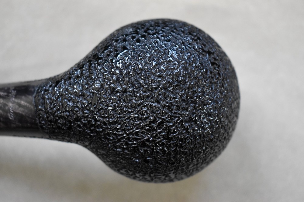 Moretti Pipe Huge Super Magnum Black Rusticated Freehand