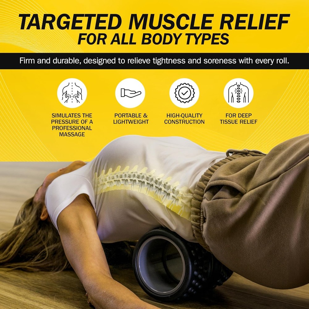Rolflex SpineAline Back Roller – Muscle Rollers Deep Tissue Spine Alignment To