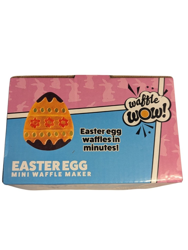 Waffle Wow Easter Egg Mini Waffle Maker Electric HL6011 New/Sealed