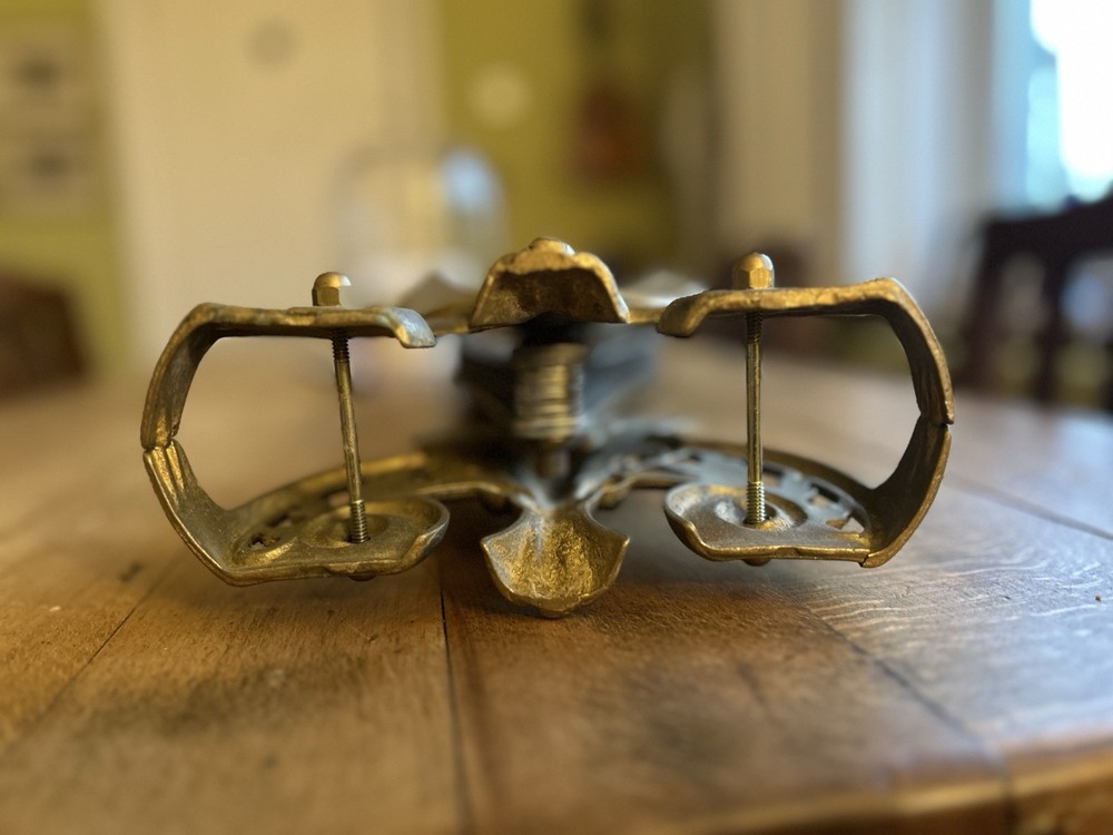Vintage 1920s Decorative Brass Peacock Fireplace Screen / Fire Guard