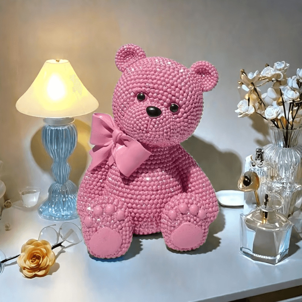 Pink Teddy Bear Home Accent Decor