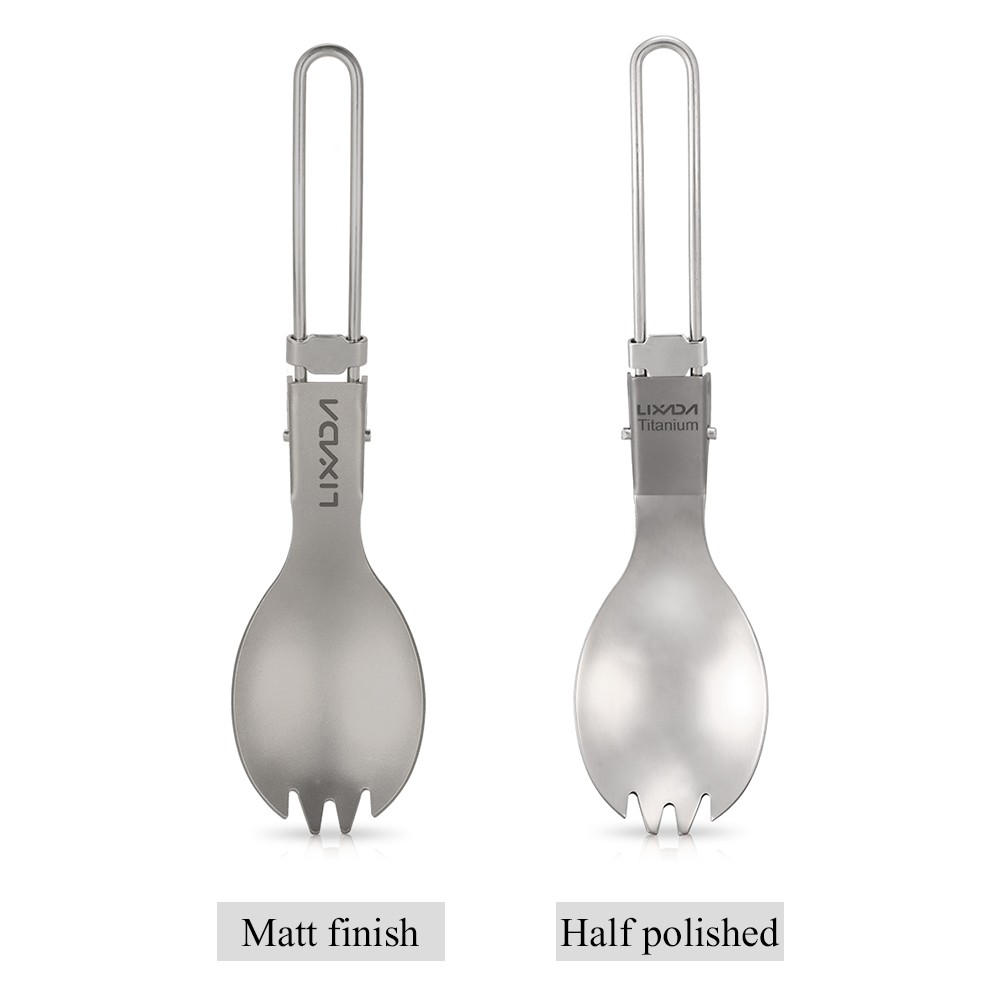 Half Polished Folding Spork Lightweight Dinner D0S0