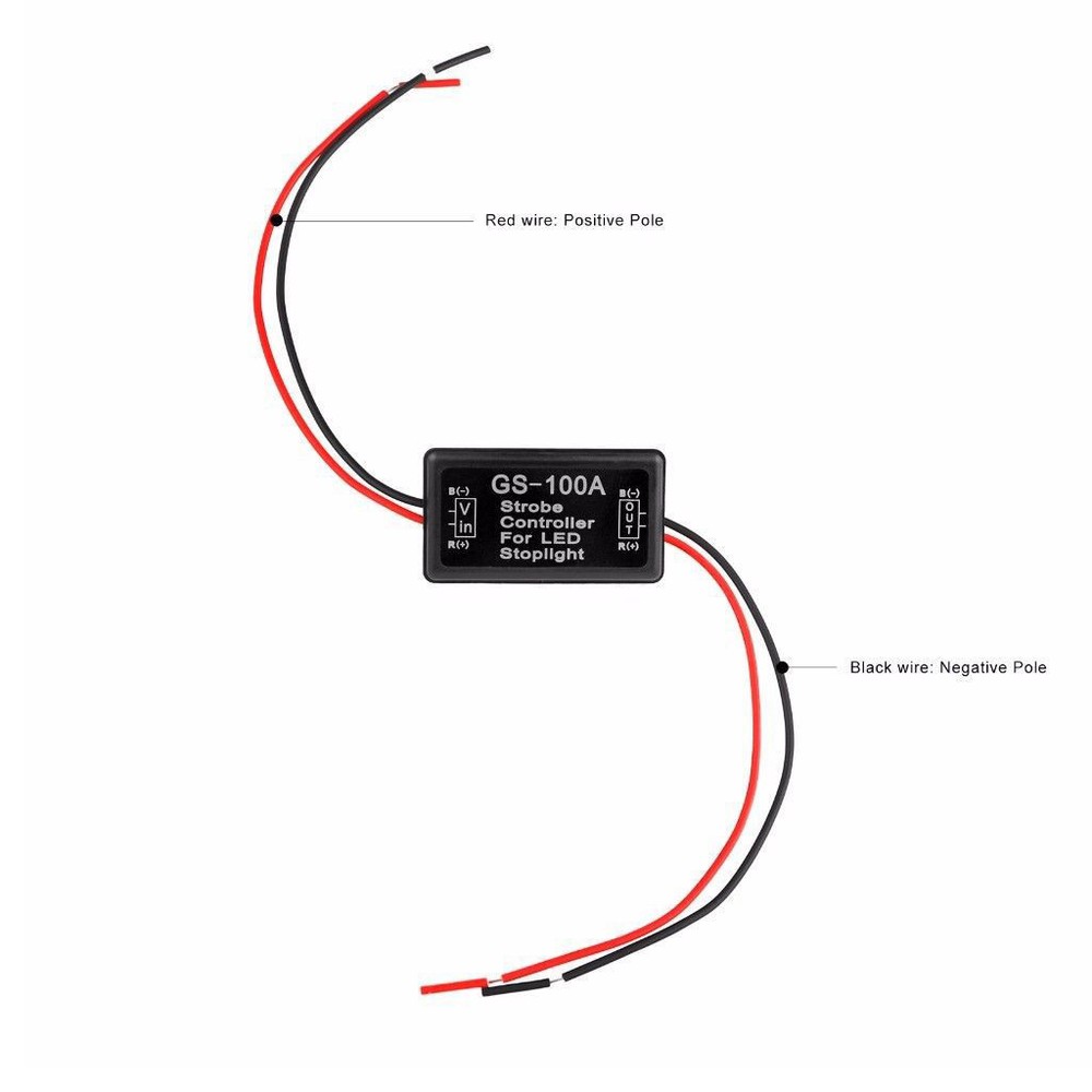 4 PCS Flash Strobe Controller Box Flasher Module for LED Brake Tail Stop Light