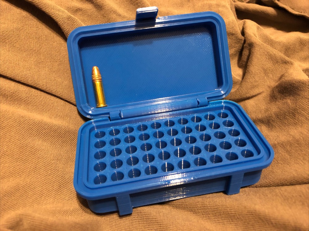 3D Printed .22lr Ammo Box holds 50