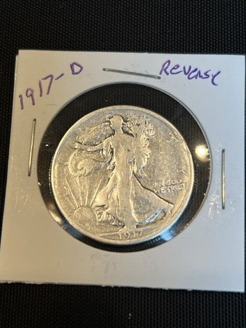 1917 D Reverse Walking  Liberty Half Dollar *KEY DATE*