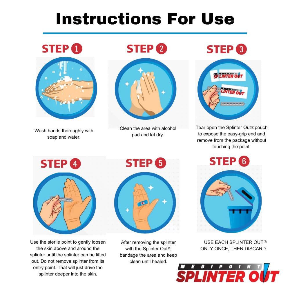 Medipoint Splinter Out Splinter Remover, 20 Count