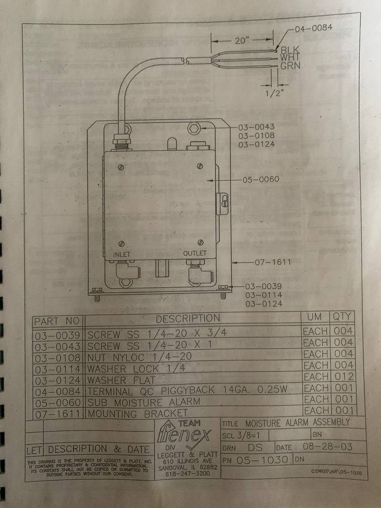 AIR COMPRESSOR WATER SEPARATOR AN DRYER