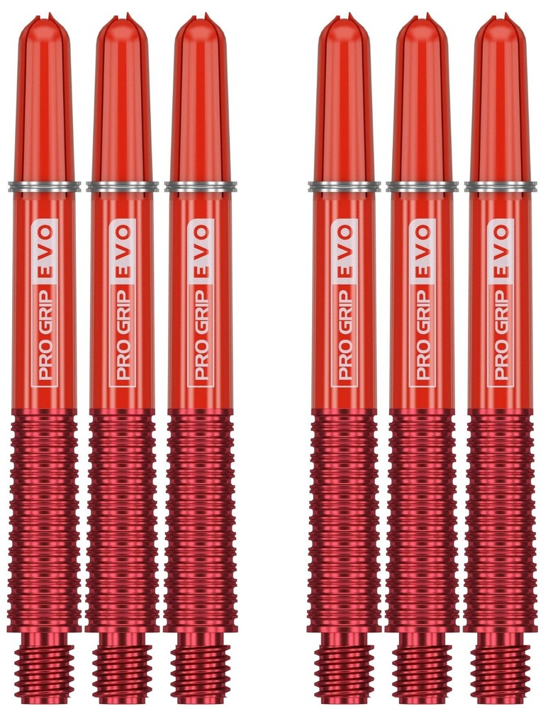 2 Sets Target Pro Grip Evo Medium Dart Shafts – Ships w/ Tracking – Red