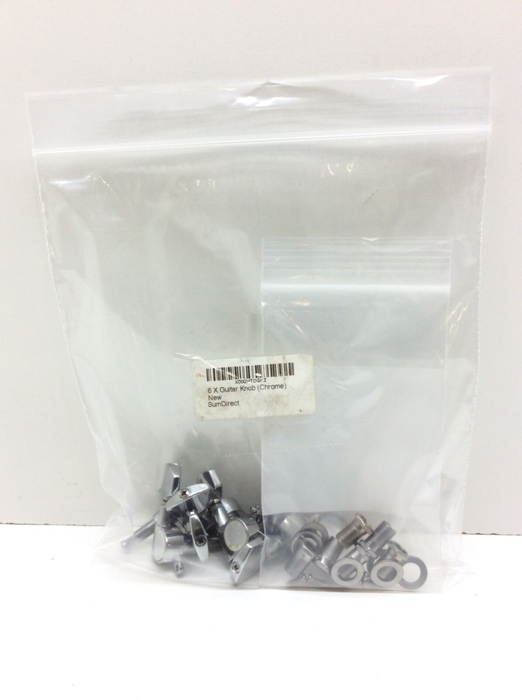 SumDirect Guitar String Tuning Pegs Tuner Machine Heads Knobs 3R3L 6 Pack Chrome