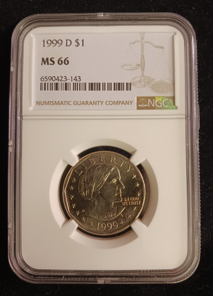 1999(D) NGC MS 66 Susan B. Anthony Dollar Coins