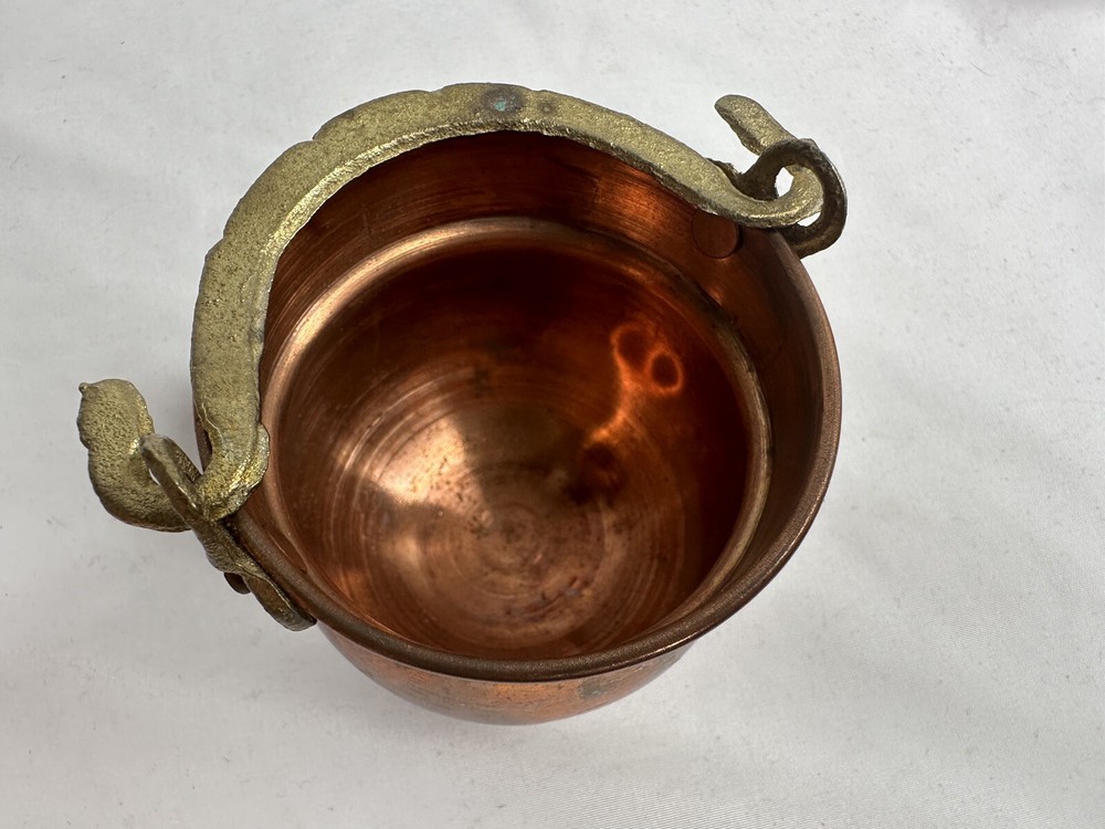 Fairy Garden Copper Kettle 3"