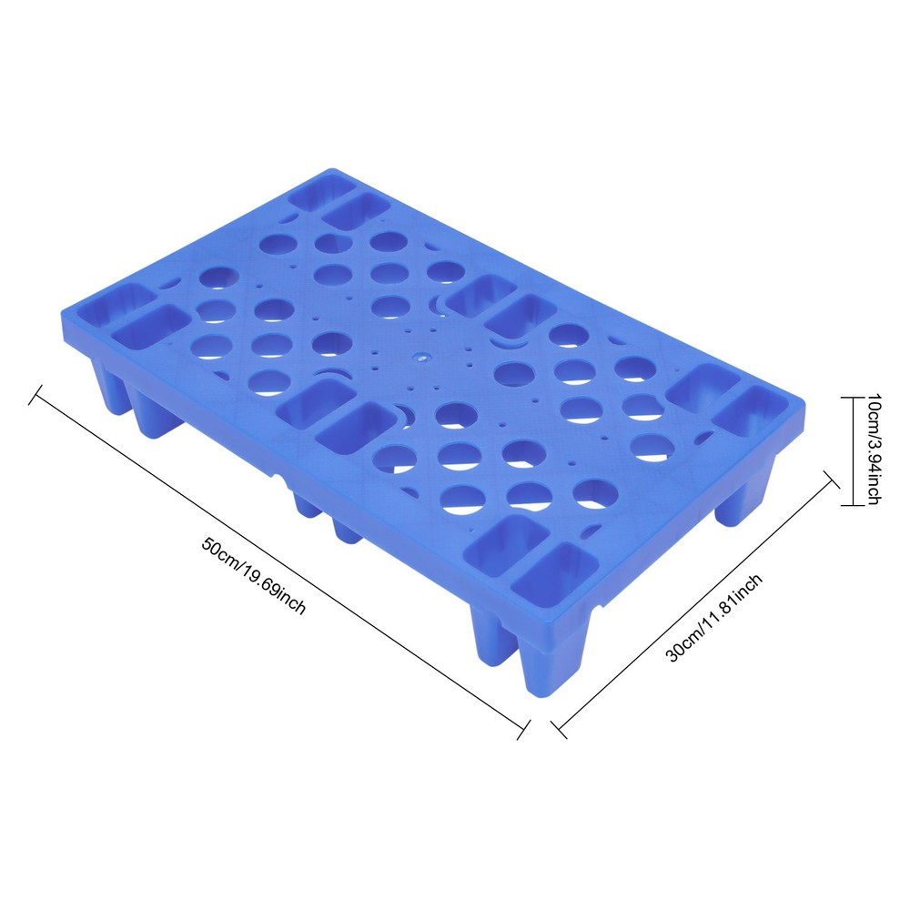 6-Pack Plastic Pallets 20x12x4in, 330lb Capacity Moisture Proof Stackable Pads~~