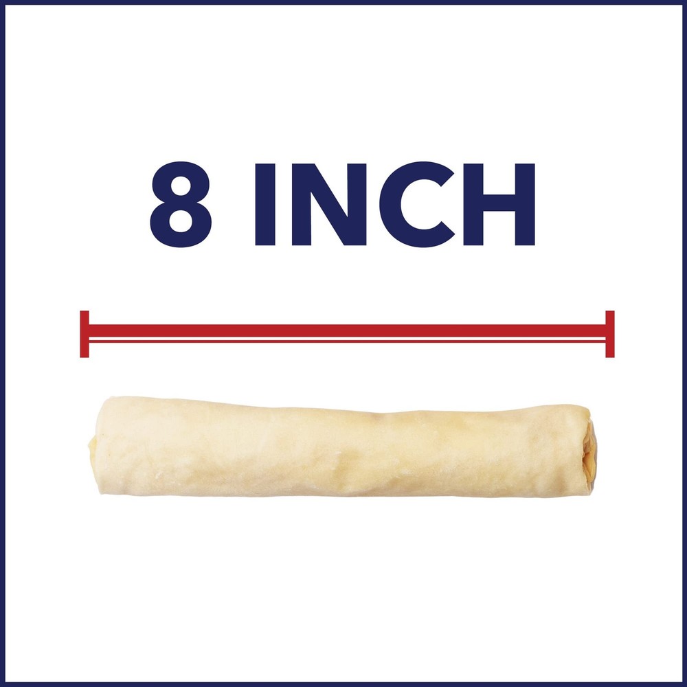 Pet Factory USA Beefhide 8-9" Assorted Bones & Rolls Dog Chews - 6 Pack