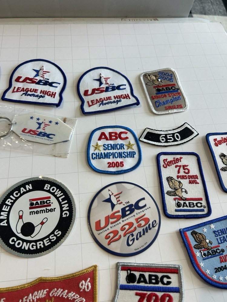 vintage bowling patch's and some extras Lot