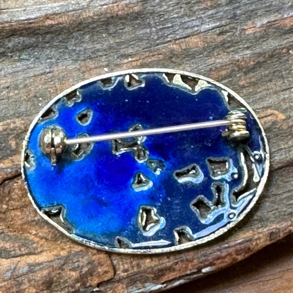 Vintage Pastel Enamel Floral Pin