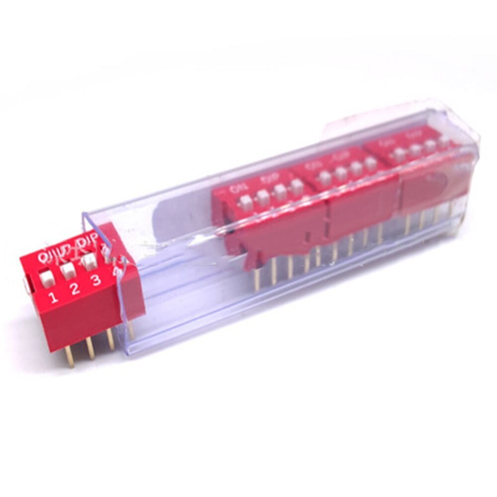 10PCS 2.54mm Pitch 4-Bit Slide Type DIP Switch