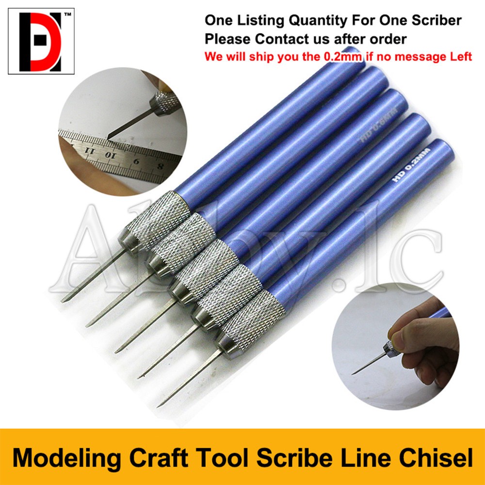 One of 0.2~ 1 mm Modeling Tools Accessory Scriber Craft Tool Scribe Line Chisel
