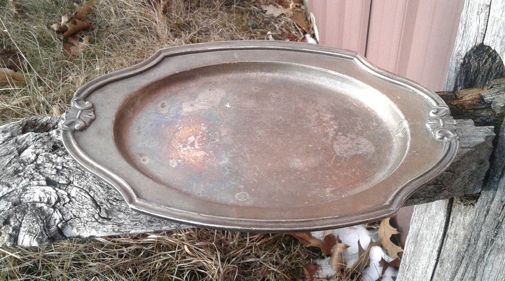 Antique Silver Plate Serving Tray or Platter