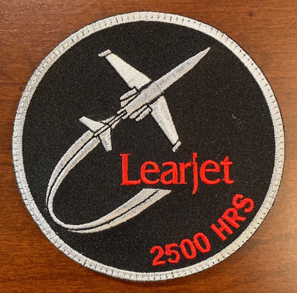 Learjet Patch with 2,500 HOURS C-21 USAF Business Jet
