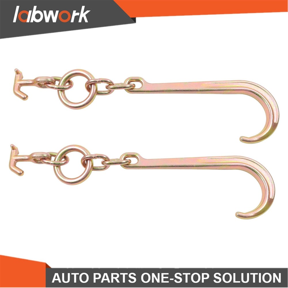 Labwork 2 Pack 15" J Hooks with TJ Hook G70 5400Lbs WLL Roll Back Clevis