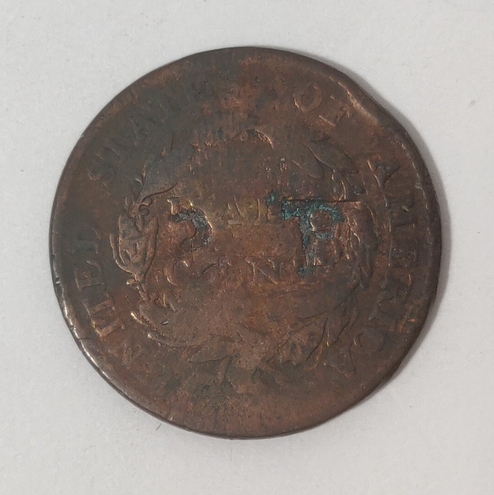 1826 LARGE CENT COUNTERSTAMPED