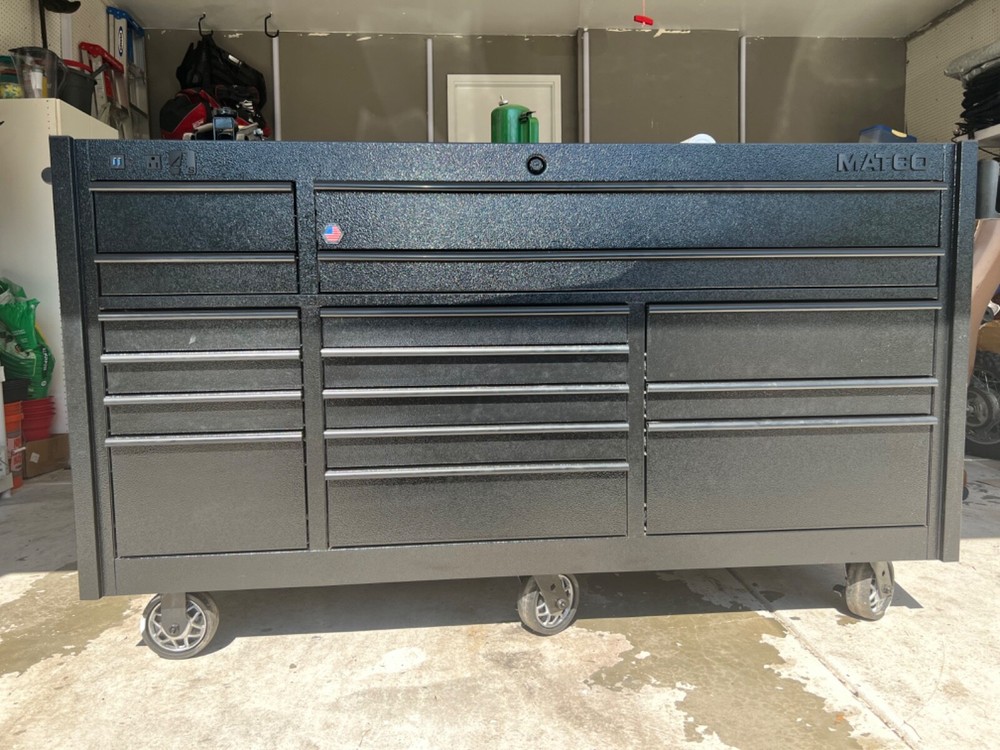Matco 4S Triple Bank tool box with tools. Snap-On, Matco, Cornwell, Mac Tools.